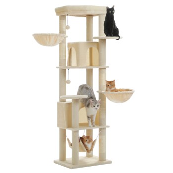 Pawz Road Kratzbaum 181cm Großer Katzenbaum beige