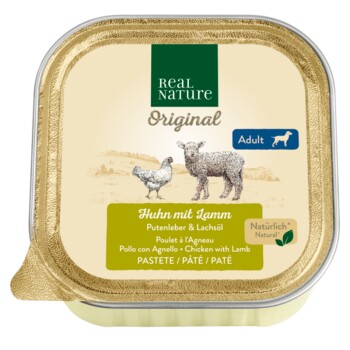 REAL NATURE Adult Lamm und Putenleber 17x100 g