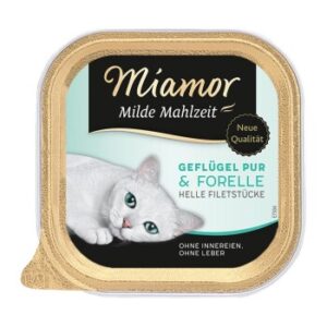Miamor Milde Mahlzeit Geflügel pur und Forelle 16x100 g