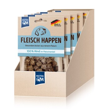 NutriQM Fleisch Happen Rind 5x 100g
