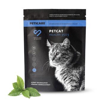 Peticare Muskulatur Pulver für Katzen, mit essenziellen Aminosäuren, Kollagen | 125 gr