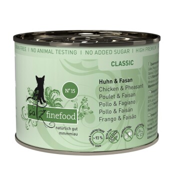 Catz finefood Nassfutter Katze Classic Adult No. 15 Huhn und Fasan 6x200 g