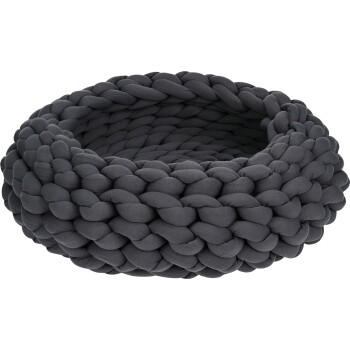 AniOne Flechtkorb Cuddly dunkelgrau XS