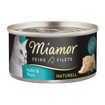 Miamor Feine Filets Naturelle Huhn und Thunfisch 24x80 g