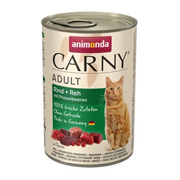 animonda Carny Nassfutter Katze Adult 6x400 g Rind, Reh & Preisselbeeren