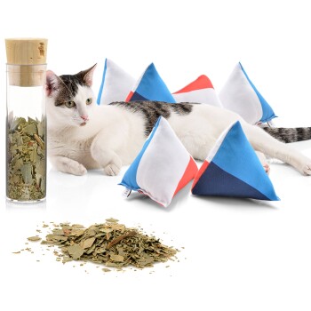 Canadian Cat Company Catnipspielzeug 6x Schmusepyramide Nordic 4-Color