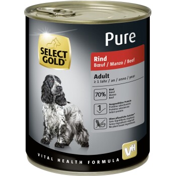SELECT GOLD Pure Adult Rind 6x800 g