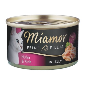 Miamor Feine Filets in Jelly Huhn und Reis 24x100 g