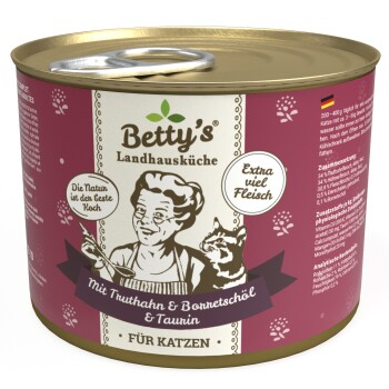 Betty's Landhausküche mit Truthahn & Borretschöl 6x200 g
