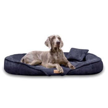 Tierlando ® XENIA - Orthopädisches Hundebett / Hundesofa anthrazit 1,75 m, 20 cm, 1,15 m