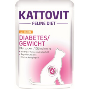 KATTOVIT Feline Diet Nassfutter Katze Diabetes Adult Huhn 24x85 g