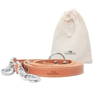 Freudentier Führleine aus Leder cognac 1,6 cm