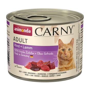 animonda Carny Nassfutter Katze Adult Lamm und Rind 6x200 g