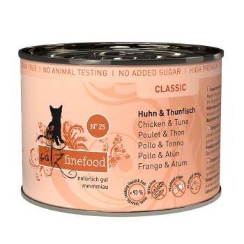 Catz finefood Nassfutter Katze Classic Adult No. 25 Huhn und Thunfisch 6x200 g