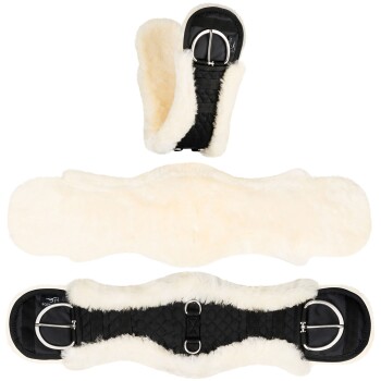 Equinate Westerngurt Classical anatomisch Lammfell naturfarben 65 cm
