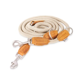 Rudelkönig Hundeleine - Führleine Emma beige 2,25 m
