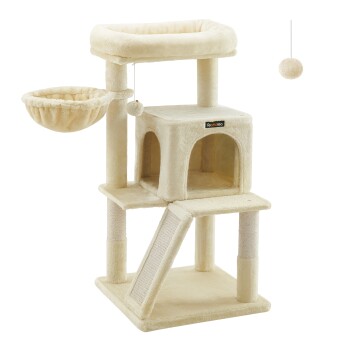 FEANDREA Katzenbaum mit Plattform 96cm beige