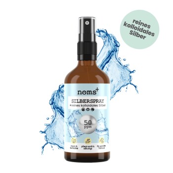 noms+ Silberspray für Hunde & Katzen 50ppm | Wundpflege & Wundspray für Hunde & Katzen | Pflegespray | kolloidales Silber Spray bei Hot Spot | Hund Silberspray zur Wundheilung & Hautpflege