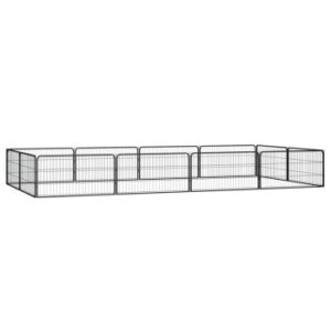 VidaXL Hunde Laufstall Stahl Pulverbeschichtet Freilaufgehege mehrere Auswahl 4 m, 2 m, 50 cm
