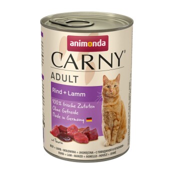 animonda Carny Nassfutter Katze Adult 6x400 g Rind & Lamm
