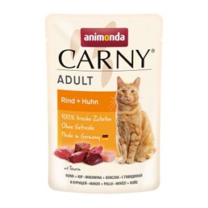 animonda Carny Nassfutter Katze Adult Rind und Huhn 12x85 g