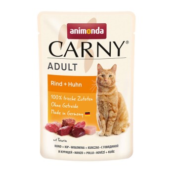 animonda Carny Nassfutter Katze Adult Rind und Huhn 12x85 g