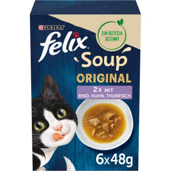 Felix Soup Suppe 6x48g Rind, Huhn, Thunfisch