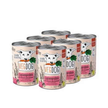 VEGDOG Nassfutter Sensitive Lupine Vorteilspack 6x400 g