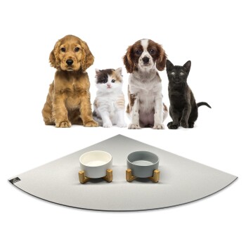 SANOZOO ® - Napfunterlage Eckrund - Öko-Tex und Made in Germany hellgrau 80 cm, 80 cm