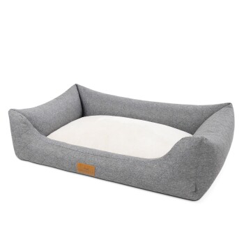 Freudentier orthopädisches Hundebett mit Memory Foam, edel gesteppt L