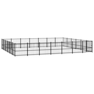 VidaXL Outdoor Hundezwinger Stahl 6,79 m, 5,82 m, 1 m
