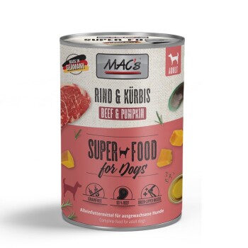 MAC's Nassfutter Hund Adult Rind und Kürbis 6x400 g