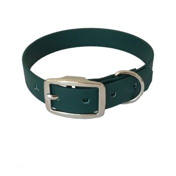 bio-leine 21-30cm HU Biothane Halsband dunkelgrün 34 cm, 45 cm