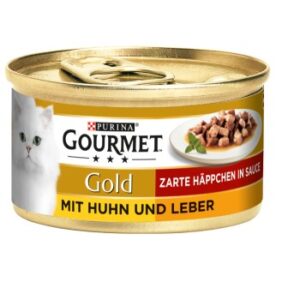 GOURMET Gold Zarte Häppchen 12x85g Huhn und Leber