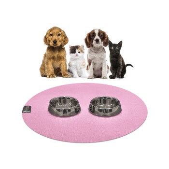 SANOZOO ® - runde Napfunterlage - Öko-Tex und Made in Germany rosa 80 cm, 80 cm