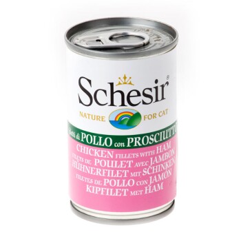 Schesir Natural 24x140g Hühnerfilet mit Schinken