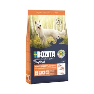 BOZITA Original Trockenfutter für Hunde Adult Sensitive Skin&Coat 3kg 2x3 kg