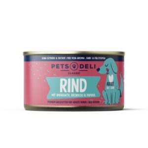 Pets Deli Nassfutter Hund, Rind mit Brokkoli 6x200 g