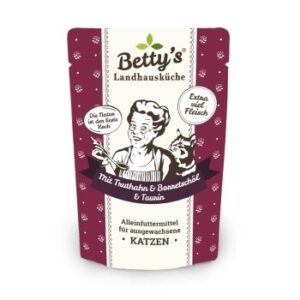 Betty's Landhausküche Frischebeutel mit Truthahn 12 x 100g für Katze