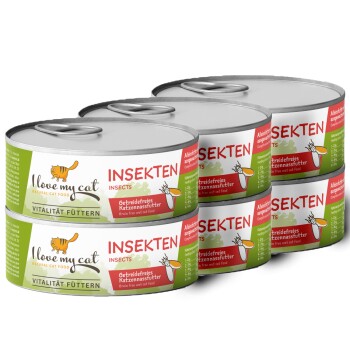 I love my cat Katzenfutter Nass mit Insekten - 6x100g