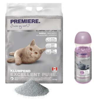 PREMIERE Excellent Flower Klumpstreu Pure 12kg mit Deodorant
