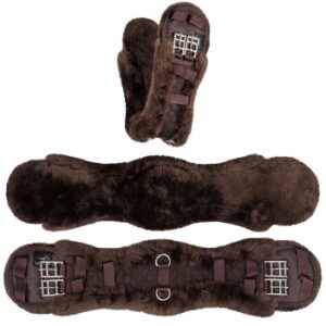 Equinate Kurzgurt Luke anatomisch Lammfell braun 60 cm
