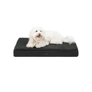 Lionto orthopädisches Hundebett, 76x51x8 cm, für Hunde & Katzen, schwarz