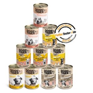 Dogs'n Tiger Dogs’n Tiger Adult Hundefutter, Nassfutter, Mixpaket Geflügel Liebe