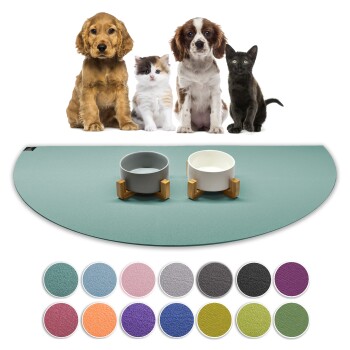 SANOZOO ® - Napfunterlage Halbrund - Öko-Tex und Made in Germany petrol 80 cm, 1,6 m