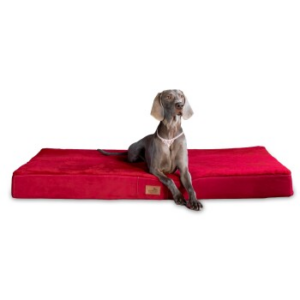 Tierlando ® STUART ORTHO PLUS - Orthopädische Hundematte dunkelrot 80 cm, 13 cm, 60 cm