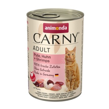 animonda Carny Nassfutter Katze Adult 6x400 g Pute, Huhn & Shrimps