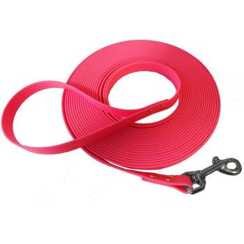 bio-leine 25-35 kg Schleppleine Biothane leuchtendes rosa 7,5 m