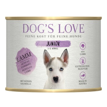 DOG'S LOVE Junior Lamm mit Kürbis 6x200 g