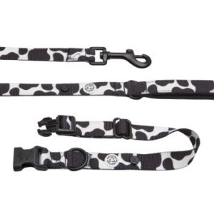 Barkalot Hundehalsband-Auslaufset weiß/ schwarz M